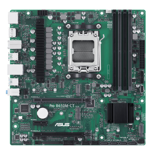 ASUS PRO B650M-CT-CSM – micro ATX AM5 bundkort – set ovenfra