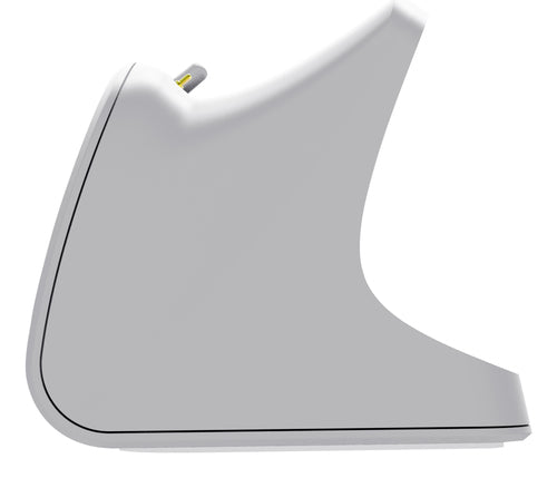 Trust GXT 255W – hvid opladningsstander til PS5 – set fra siden