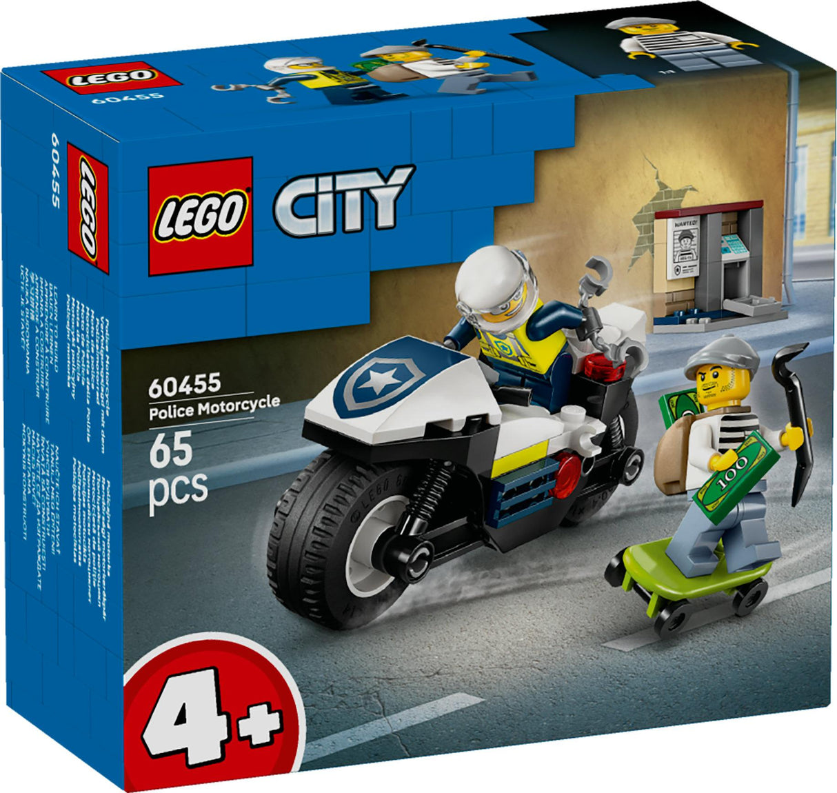 LEGO 60455 City Police Motorcycle Chase LEGO