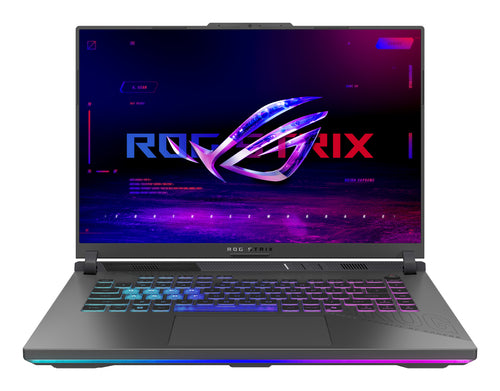 ASUS ROG Strix G16 G614FP-S5062W – set forfra; tastaturlayout illustrativt