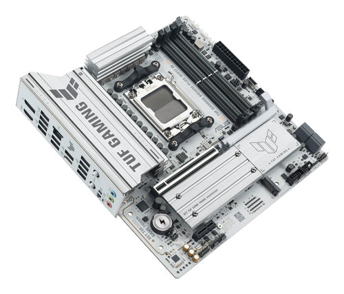 ASUS TUF GAMING B850M-PLUS WIFI7 W – skråt ovenfra
