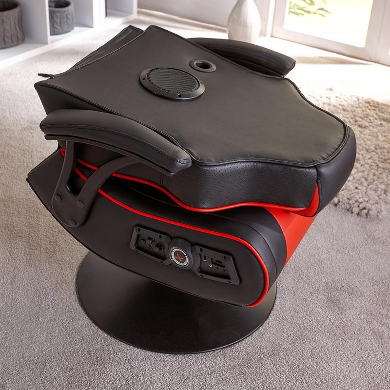 X-Rocker - Torque 2.1 Stereo Audio Gaming Chair with Vibration - BLACK/RED X-Rocker