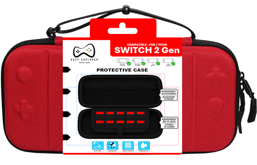 Deep Explorer - Protective case Red – Nintendo Switch 2 – produktbillede