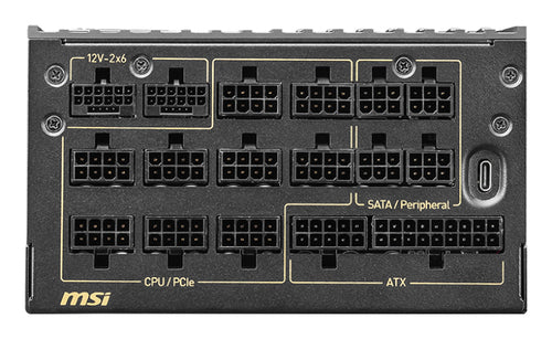 MSI MEG Ai1600T PCIE5 1600 W strømforsyning - 80 PLUS Titanium - visning 2