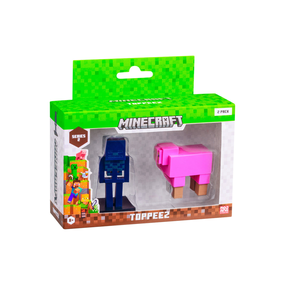 Minecraft - 3D 6 cm Figure 2 pack S2 - Drowned and Pink Sheep Minecraft
