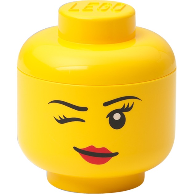Room Copenhagen LEGO Storage Head "Whinky", mini, storage box (yellow) Room Copenhagen