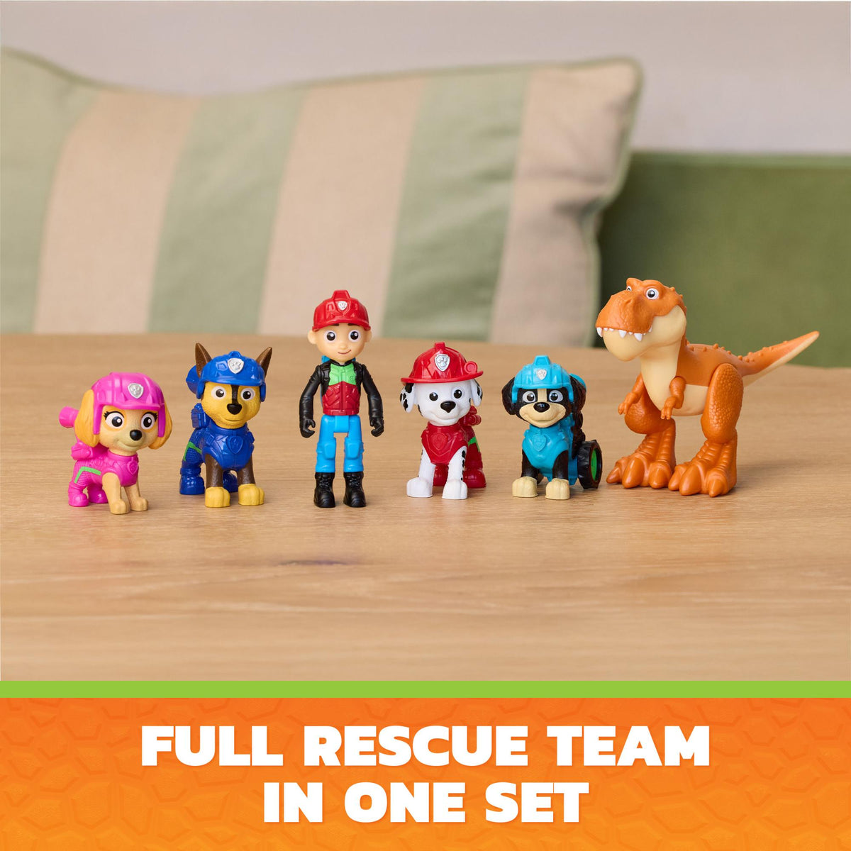 Paw Patrol The Dino Movie – Dino Adventure figursæt, 6 figurer – produktbillede 4