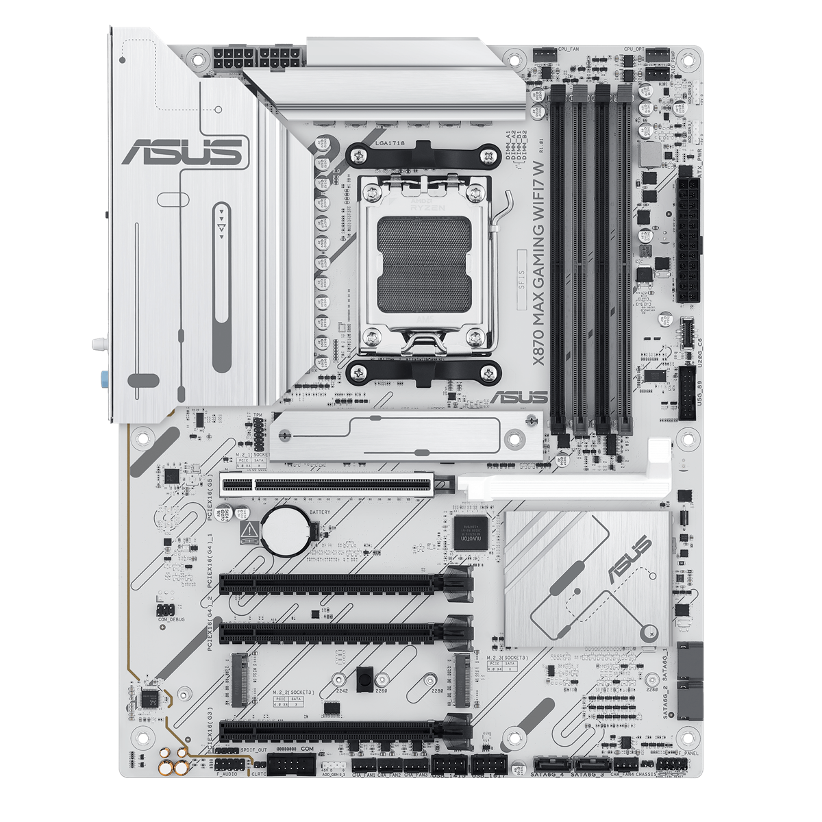 ASUS X870 MAX GAMING WIFI7 WHITE (ATX, X870, AM5, DDR5) ASUS