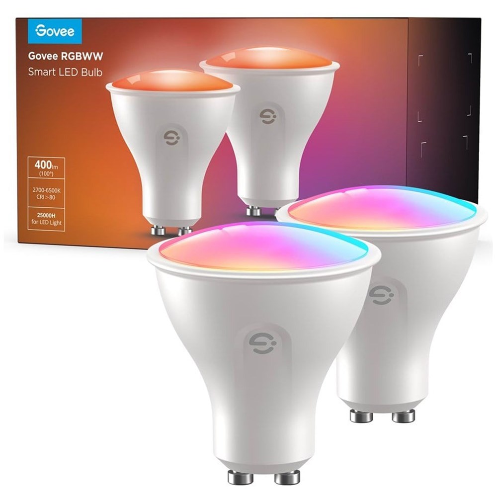 Govee GU10 RGBWW smartpærer – 400 lm, 2 stk. – produktbillede