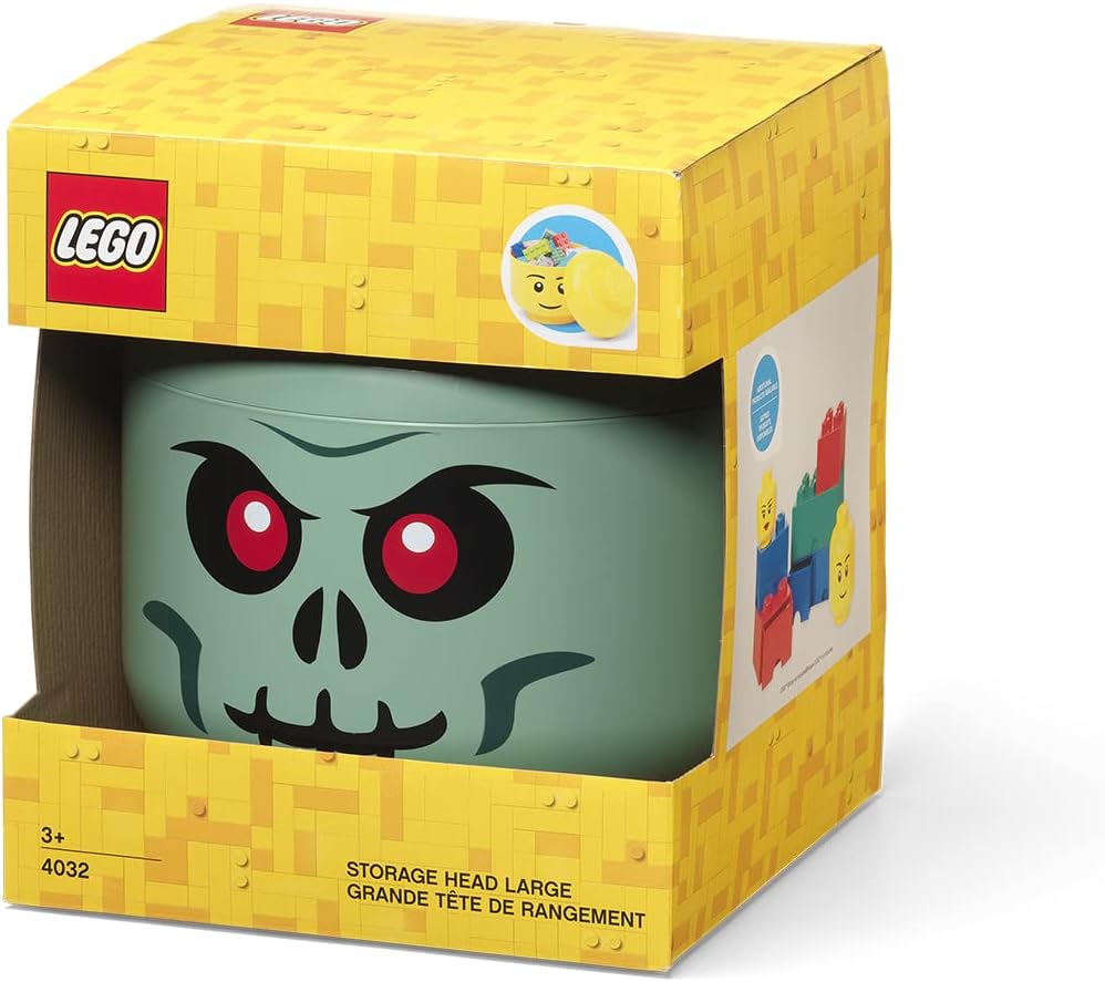 Room Copenhagen LEGO Storage Head Skeleton , storage box (black/red, large) Room Copenhagen