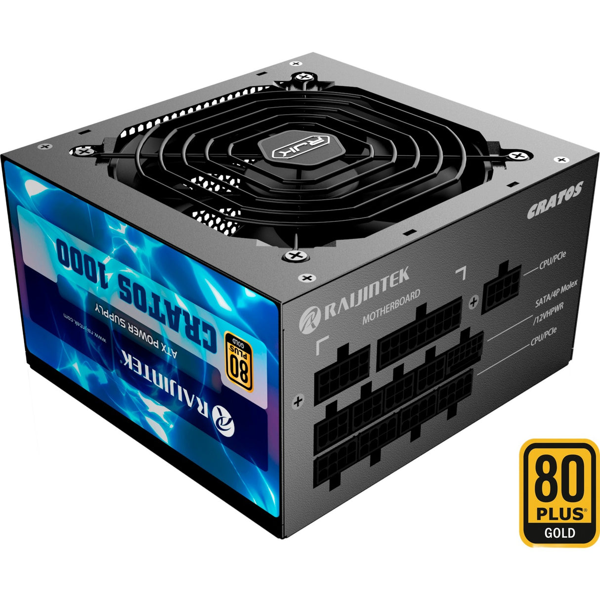 RAIJINTEK CRATOS 1000 BLACK, PC power supply (black, cable management, 1000 watts) RAIJINTEK