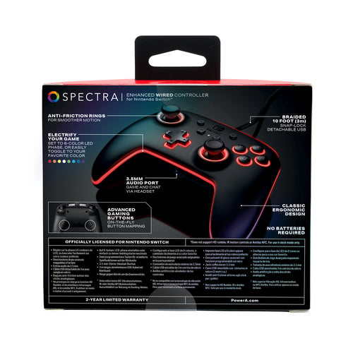 PowerA Spectra Enhanced Wired Controller – sort – Nintendo Switch – produktbillede 4