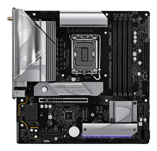 ASRock B860M LiveMixer WiFi bundkort - produktbillede 3
