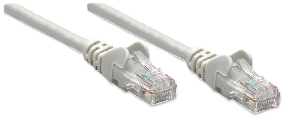 INTELLINET Patchkabel RJ45 U/UTP Cat6 5.00m Hebelschutz grau Intellinet