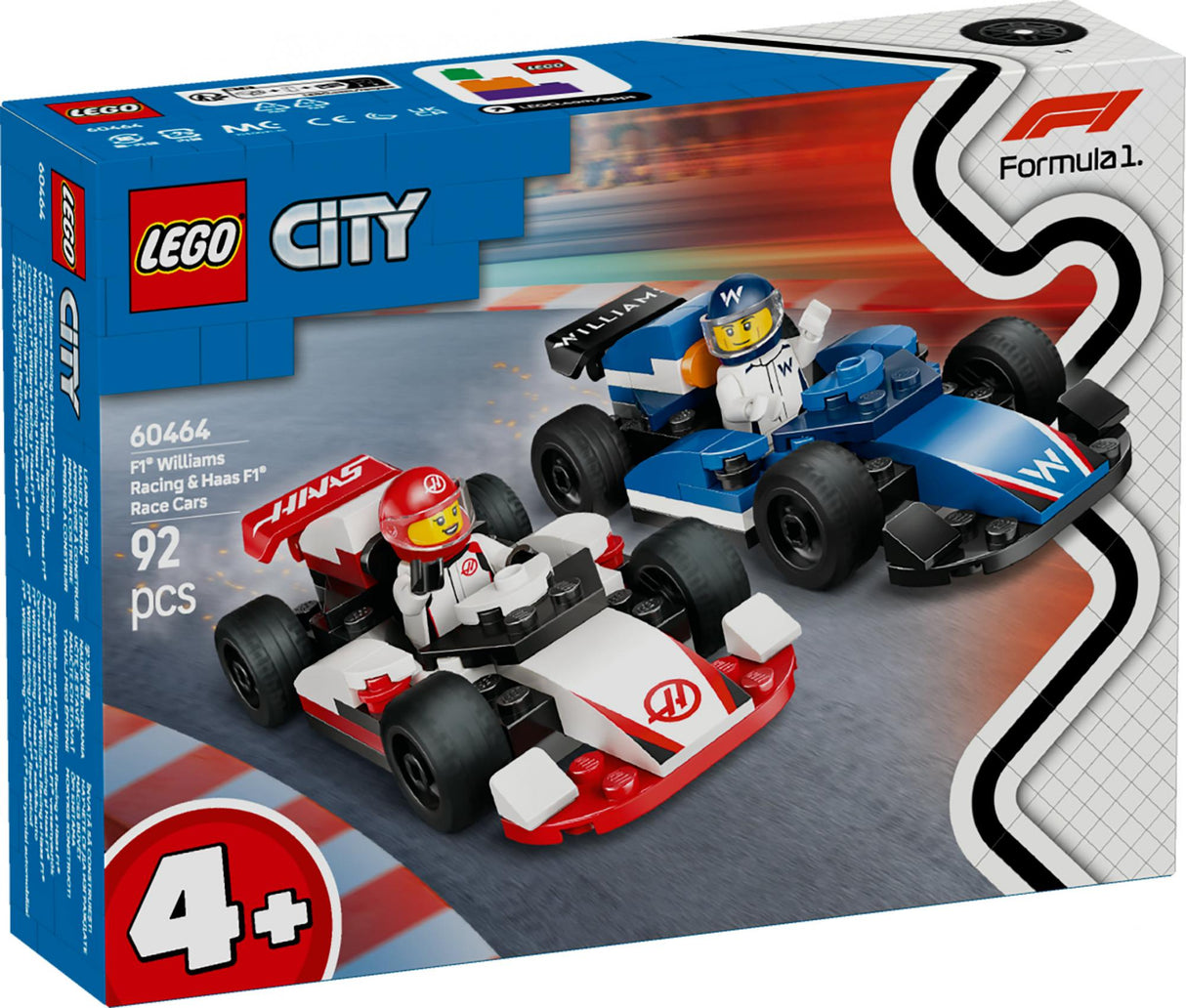 LEGO 60464 City F1 Williams Racing and Haas F1 Racing Cars LEGO