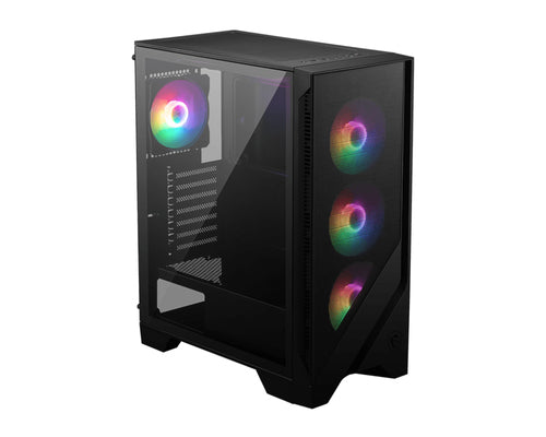 MSI MAG FORGE 120A AIRFLOW – sort PC-kabinet – skrå vinkel på frontblæsere