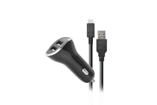 Steelplay biloplader til Nintendo Switch – 2 USB-porte og 2 m kabel – produktbillede 2