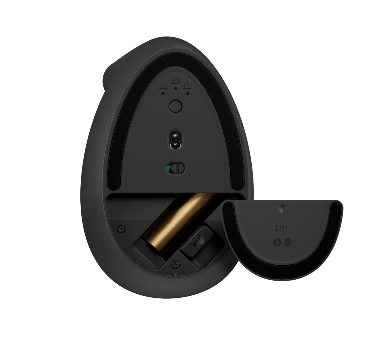 Logitech - Lift Left Vertical Ergonomic Mouse, Graphite Black Logitech