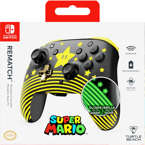 Turtle Beach Rematch Wireless – Super Mario Star – Switch – emballagens front