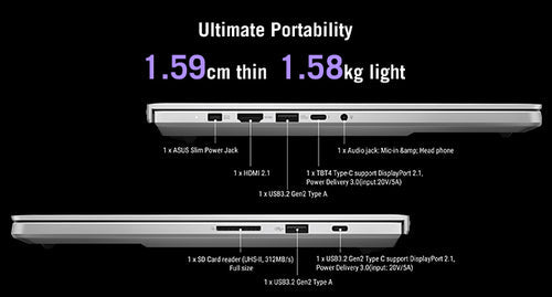 ASUS ROG Zephyrus G14 GU405AW-SY017W – nærbillede af produktets detaljer (vinkel 4); tastaturlayout illustrativt