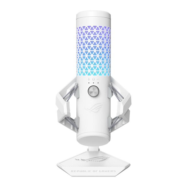 ASUS ROG CARNYX Professional Cardioid Condenser USB Gaming Microphone with RGB - Moonlight White ASUS