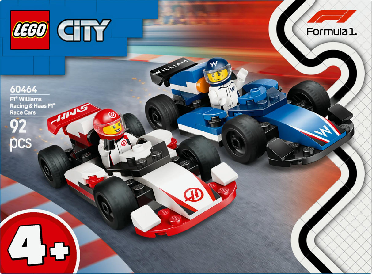LEGO 60464 City F1 Williams Racing and Haas F1 Racing Cars LEGO
