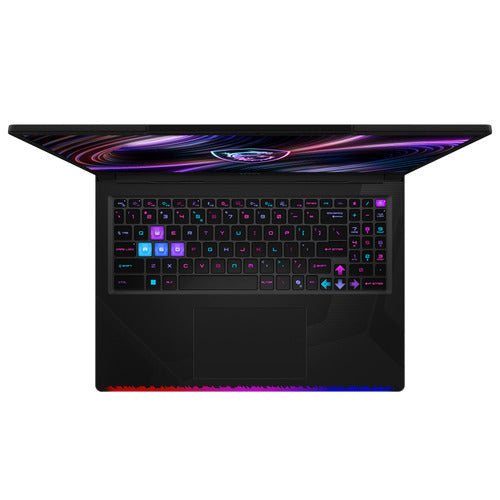 MSI Raider 16 Max HX B2WJ-414FRY – tastatur og touchpad set ovenfra