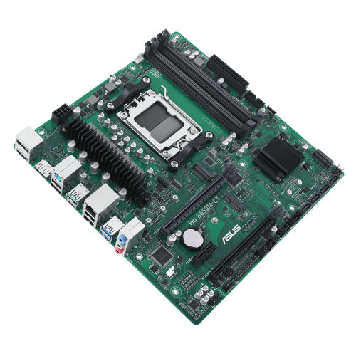 ASUS PRO B650M-CT-CSM – micro ATX AM5 bundkort – skråt ovenfra