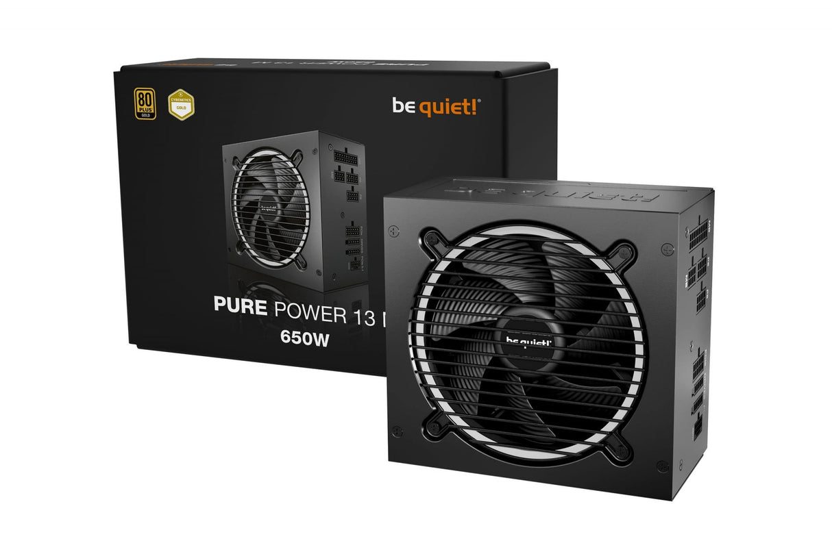 be quiet! Pure Power 13 M 650W, PC power supply black, 1x 12-pin high power GPU, 2x PCIe, cable management, 650 watts Be quiet