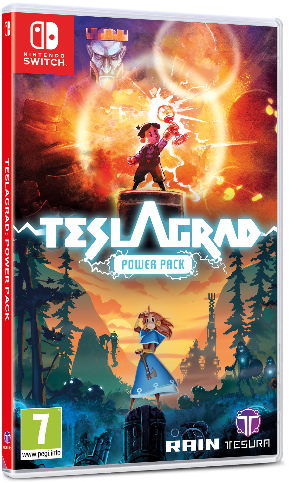 Teslagrad Power Pack – omslag til Nintendo Switch