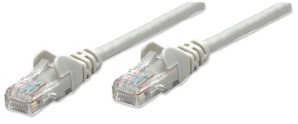 INTELLINET Patchkabel RJ45 U/UTP Cat6 5.00m Hebelschutz grau Intellinet