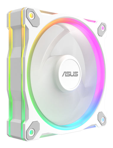 ASUS Prime MR120 ARGB – ARGB-belyst blæser fra siden