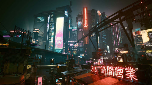 Cyberpunk 2077: Ultimate Edition – Nintendo Switch 2 – bylandskab i Night City