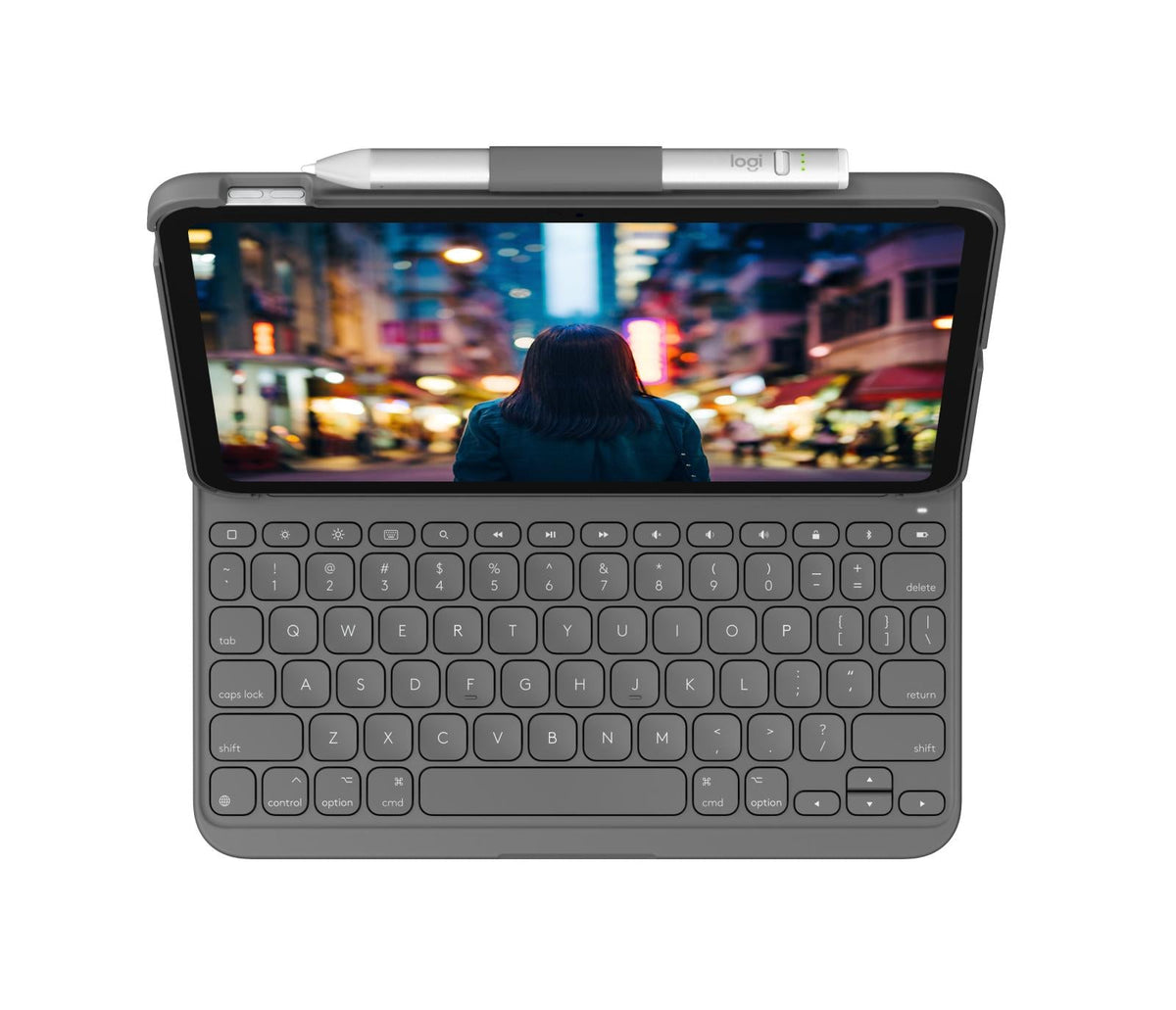 Logitech - Slim Folio 10th gen - Nordic - Oxford Grey Logitech