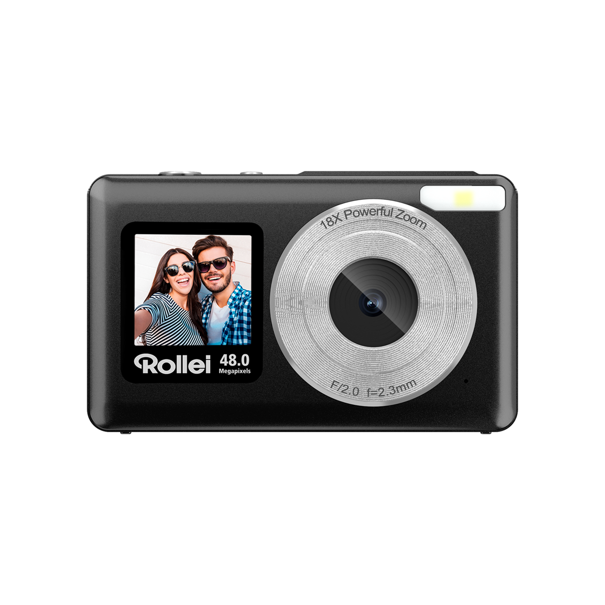 Rollei Compactline Pocket digitalkamera – sort – detalje eller anvendelse 1