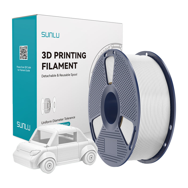 Sunlu PETG filament – hvid, 1,75 mm, 1 kg