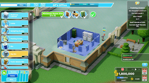 Two Point Hospital Switch Code in a Box – Gameplay, spilscene 5