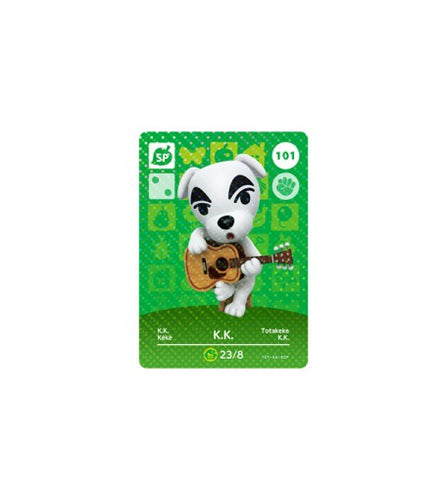 Nintendo Animal Crossing amiibo-kort Serie 2, 3 stk. – Eksempel på K.K.-kort, indholdet varierer