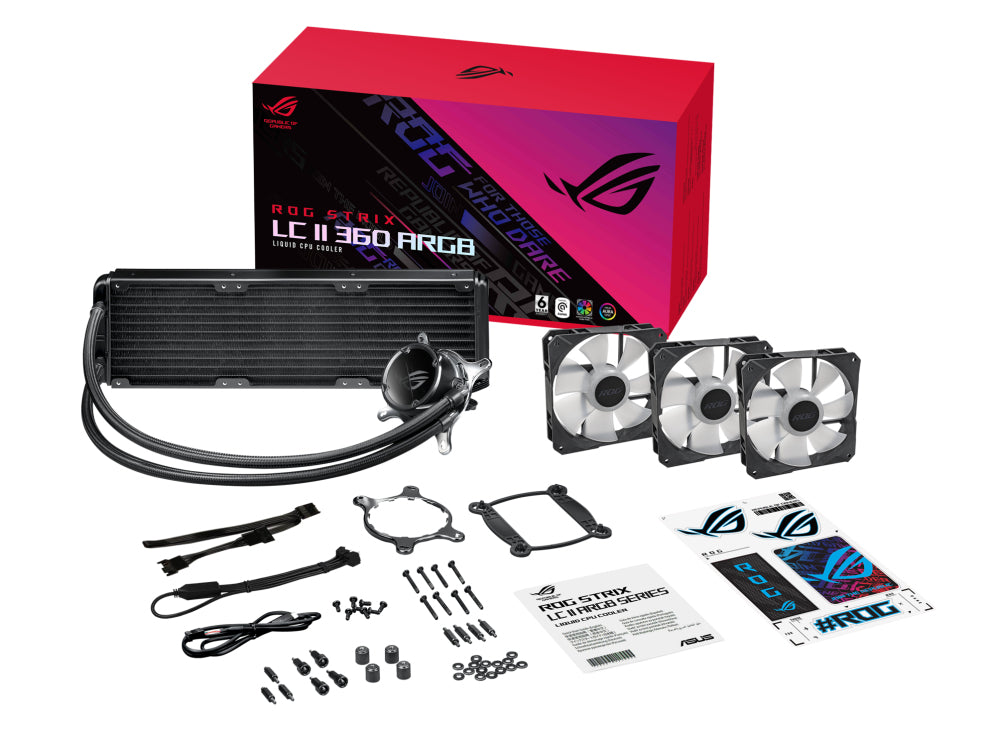 ASUS ROG STRIX LC II 360 ARGB Processorvätskekylningssystem 1-pack Svart 120 mm