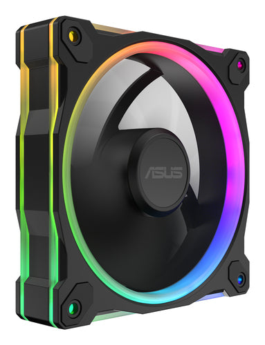 ASUS Prime MR120 ARGB – ARGB-belyst blæser fra siden