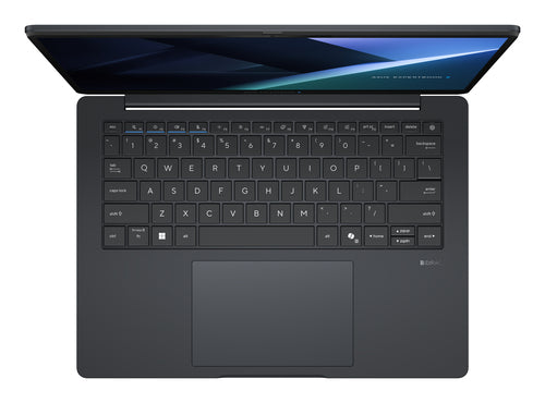 ASUS ExpertBook B3 G1 B3406CCA-LY0592 – tastatur og arbejdsflade set ovenfra; layout på billedet er illustrativt