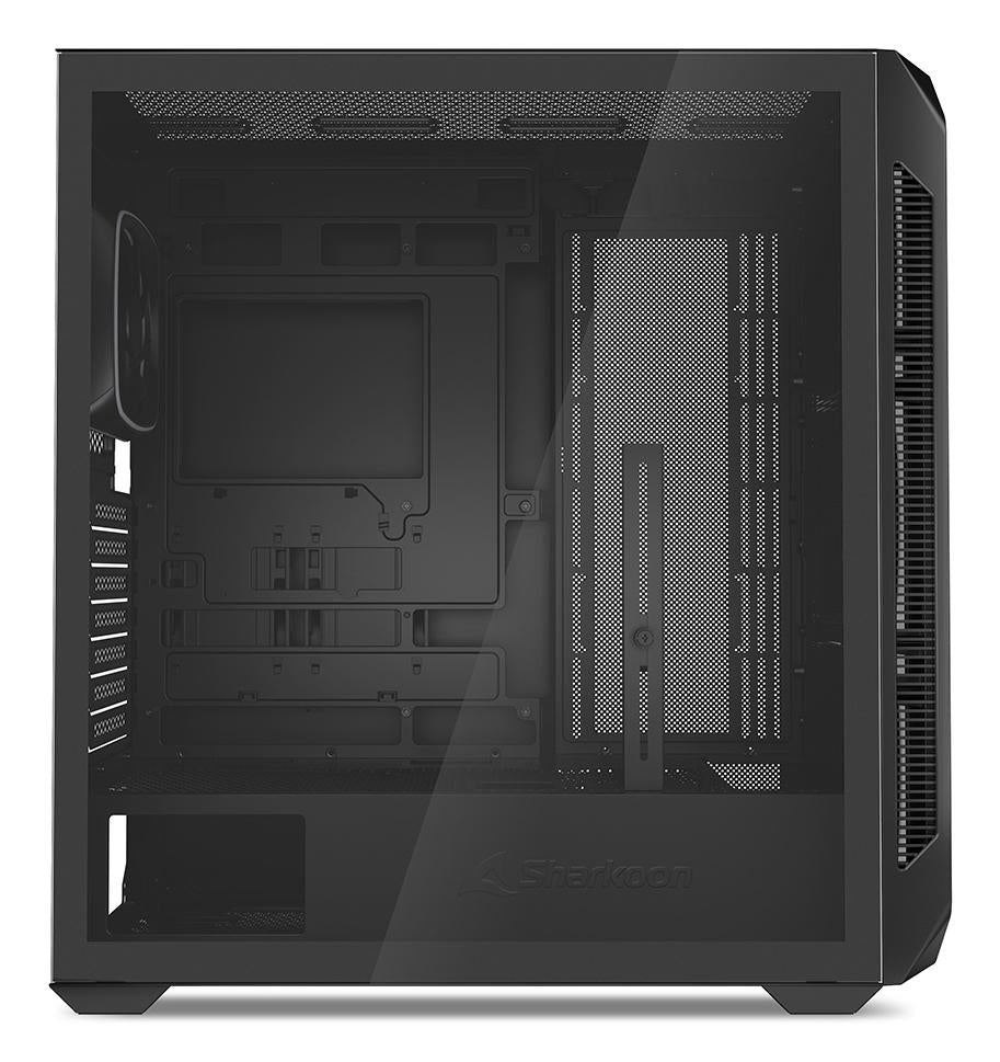 Sharkoon AK5G RGB Black Panoramic Dual Tempered Glass 4x 120mm ARGB PWM Fans USB-C BTF ATX Gaming PC Case Sharkoon