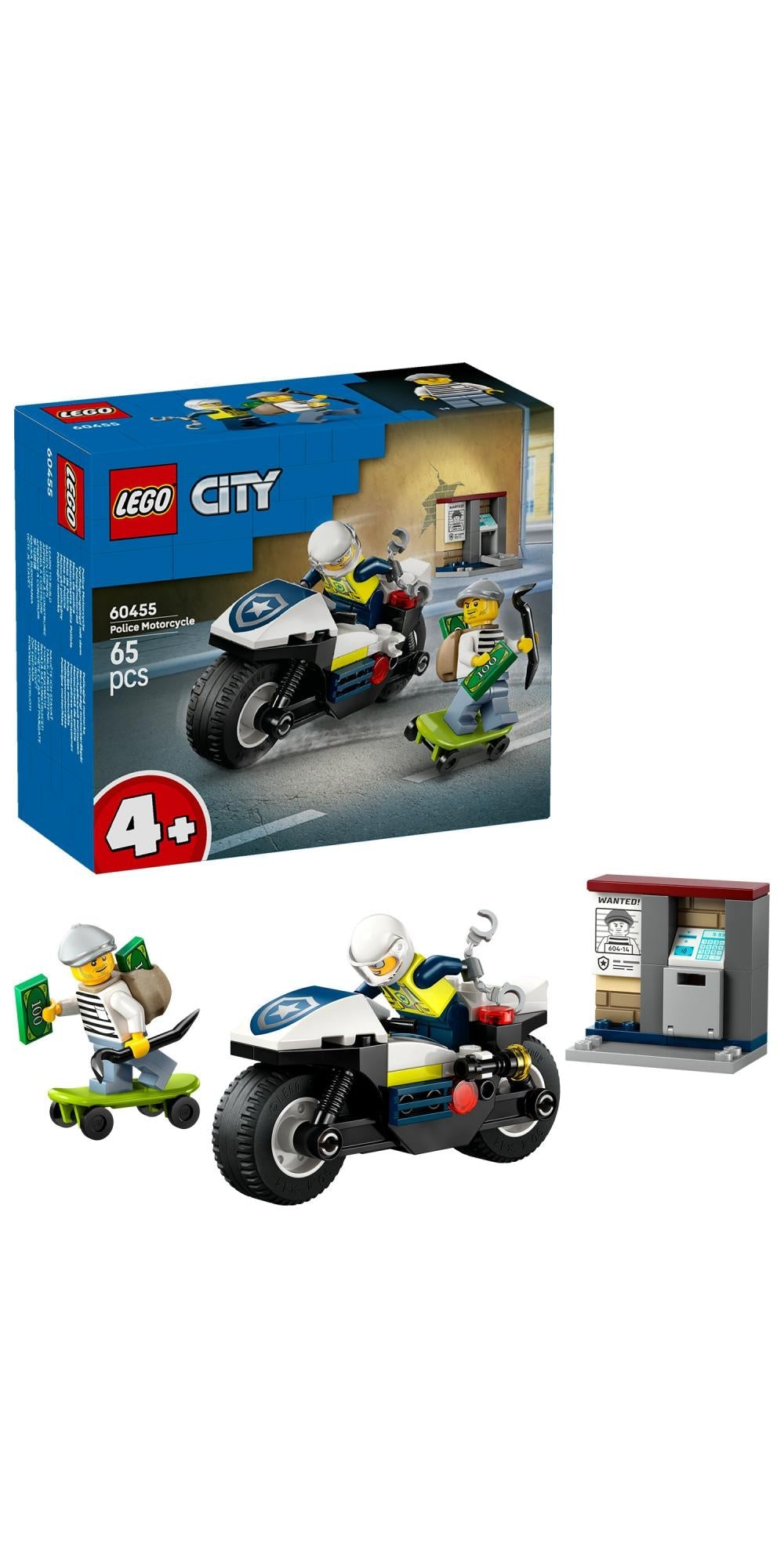 LEGO 60455 City Police Motorcycle Chase LEGO
