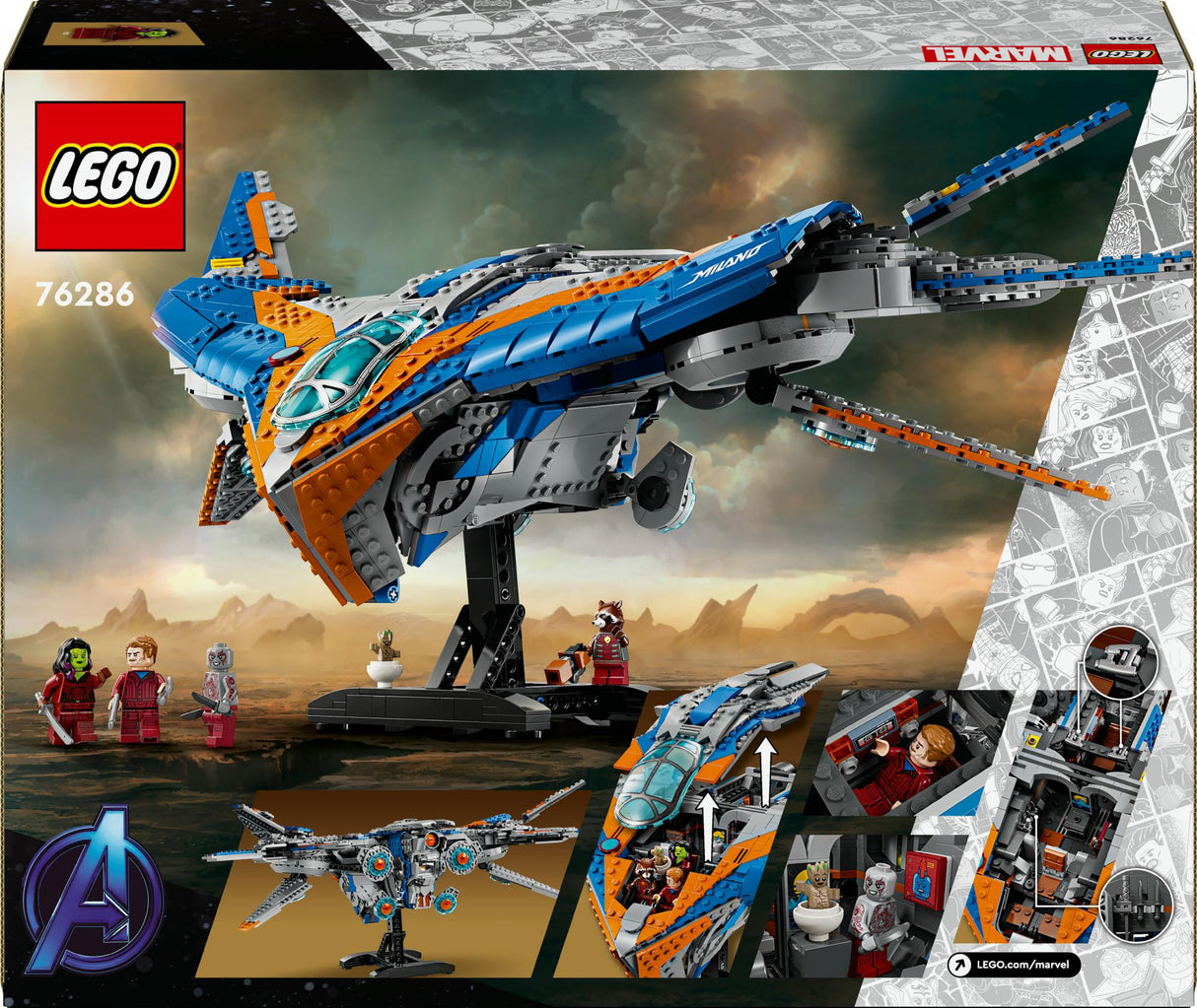 LEGO 76286 Marvel Super Heroes Guardians of the Galaxy: The Milano, construction toy LEGO