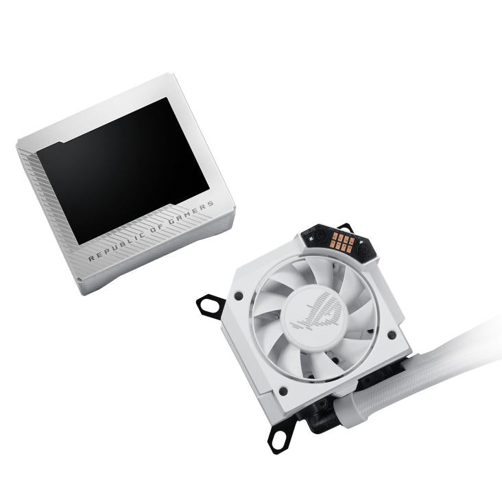 ASUS ROG RYUJIN III 360 ARBG WHITE Ed. AiO Water Cooler w. 3.5" LCD, 3x120mm ROG ARGB MD Fans 2200 ASUS