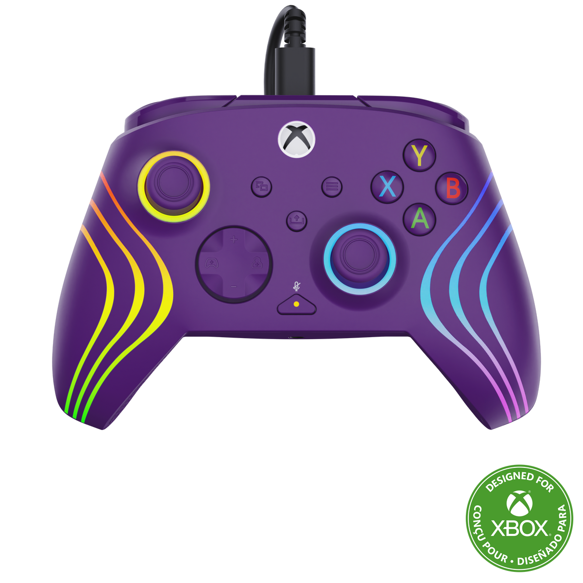 Turtle Beach Afterglow Wave Wired – Xbox/PC, lilla – Front med Xbox-logo