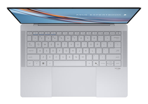 ASUS ExpertBook Ultra B9406CAA-TG0694X – taster og arbejdsflade set ovenfra; tastaturlayout illustrativt