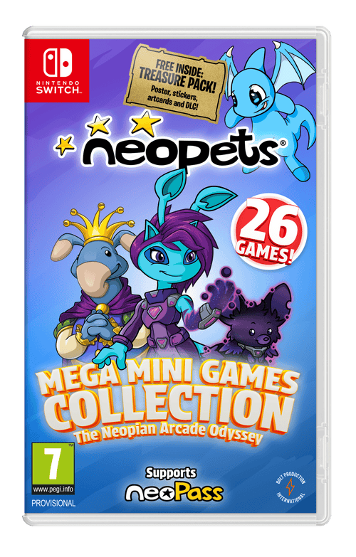 Neopets: Mega Mini Games Collection - The Neopian Arcade Odyssey (Day 1 Edition) – Nintendo Switch – spilomslag