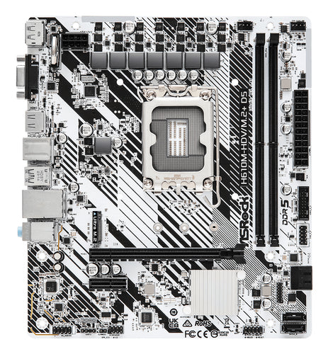 ASRock H610M-HDV/M.2+ D5 bundkort - produktbillede 2
