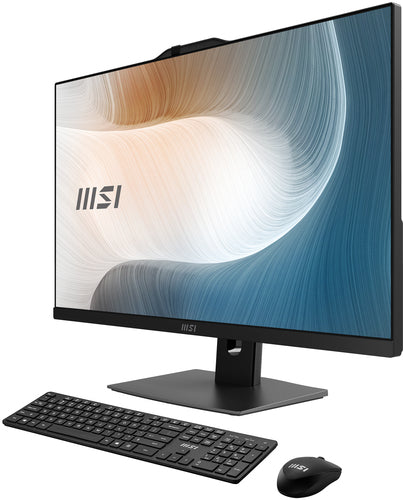 MSI Modern AM272P 12M-1063AT – illustration af arbejdsplads med eksternt tilbehør